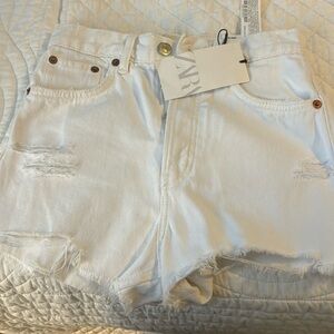 Zara High Rise Split Shorts